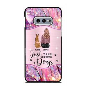 Personalized Just A Girl Who Loves Dogs Sparkling Phone Case Printed 22SEP-HY09