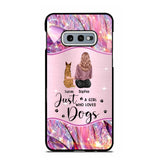 Personalized Just A Girl Who Loves Dogs Sparkling Phone Case Printed 22SEP-HY09