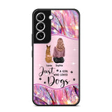 Personalized Just A Girl Who Loves Dogs Sparkling Phone Case Printed 22SEP-HY09