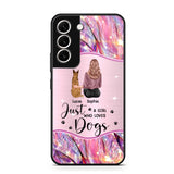 Personalized Just A Girl Who Loves Dogs Sparkling Phone Case Printed 22SEP-HY09