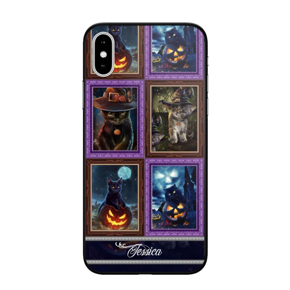 Personalized Cat Picture Halloween Phone Case Printed NQDT0909