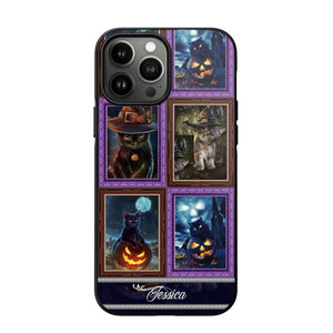 Personalized Cat Picture Halloween Phone Case Printed NQDT0909