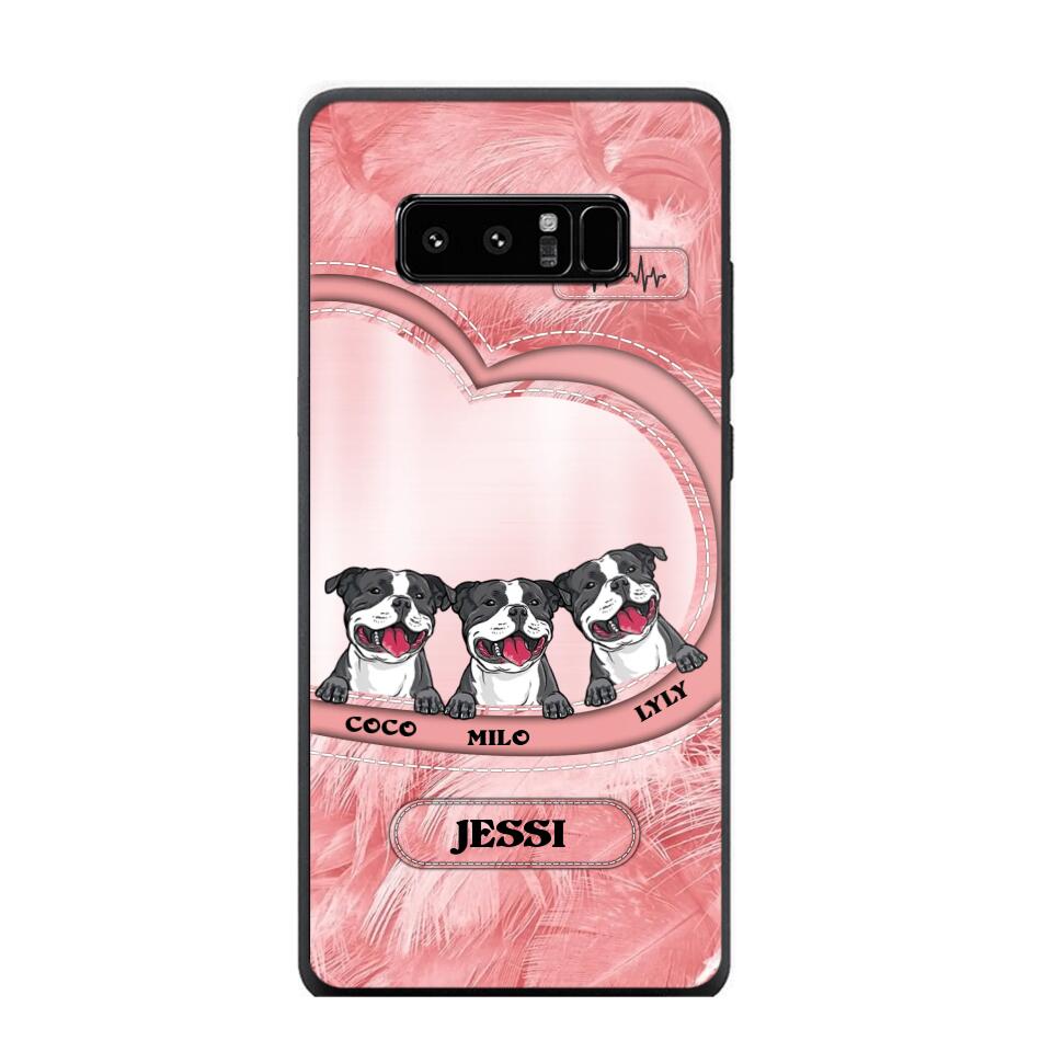 Personalized Dog Heart Feather Phone Case Printed NQDT0909