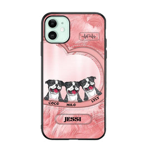 Personalized Dog Heart Feather Phone Case Printed NQDT0909