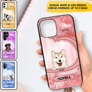 Personalized Dog Heart Feather Phone Case Printed NQDT0909