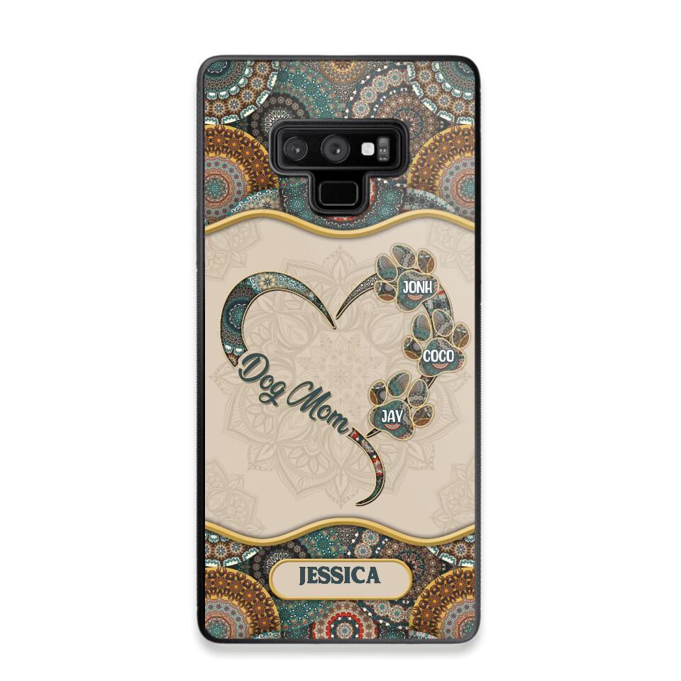 Personalized Dog Mom Heart Phone Case Printed NQDT0909