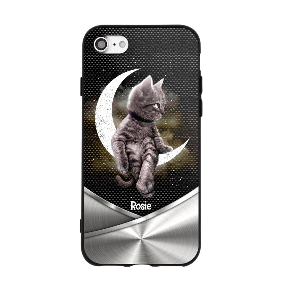 Personalized Little Cat Sit On The Moon Phone Case Printed NQVQ0909