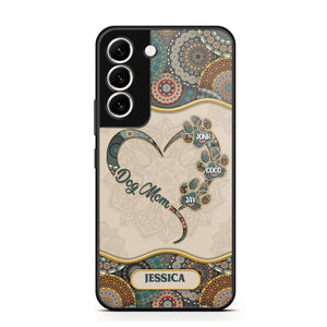 Personalized Dog Mom Heart Phone Case Printed NQDT0909