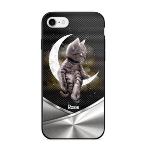 Personalized Little Cat Sit On The Moon Phone Case Printed NQVQ0909