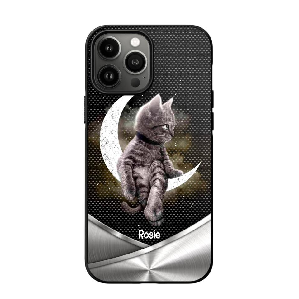 Personalized Little Cat Sit On The Moon Phone Case Printed NQVQ0909