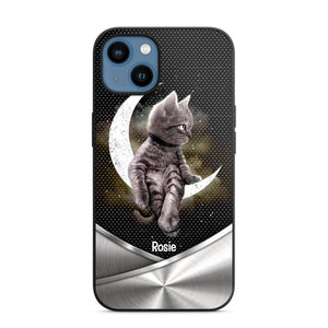 Personalized Little Cat Sit On The Moon Phone Case Printed NQVQ0909