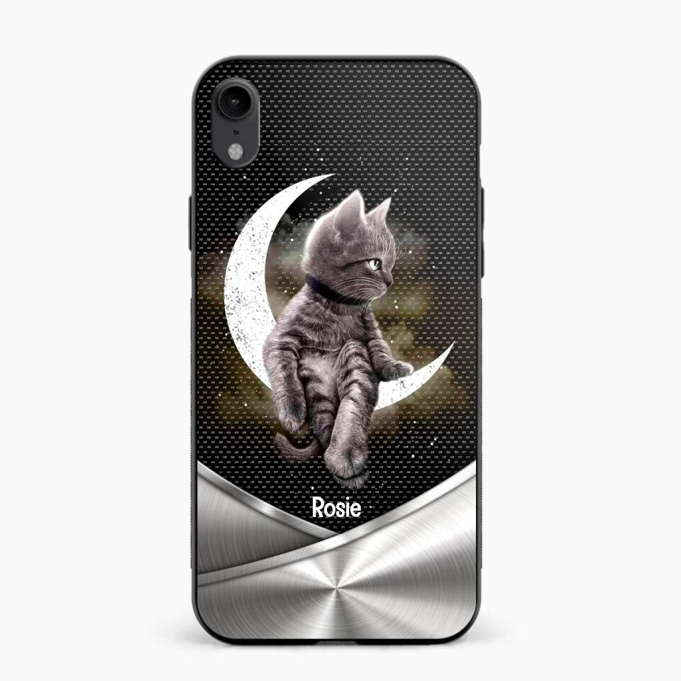 Personalized Little Cat Sit On The Moon Phone Case Printed NQVQ0909