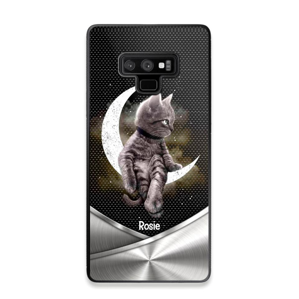 Personalized Little Cat Sit On The Moon Phone Case Printed NQVQ0909