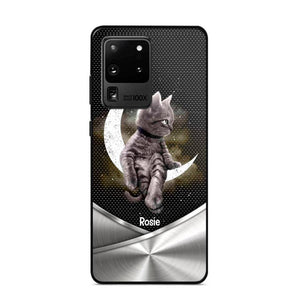 Personalized Little Cat Sit On The Moon Phone Case Printed NQVQ0909