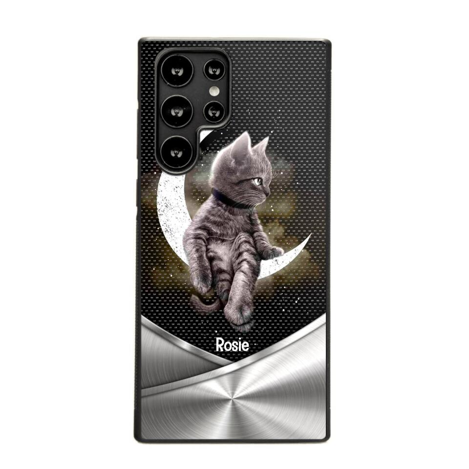 Personalized Little Cat Sit On The Moon Phone Case Printed NQVQ0909