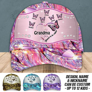 Personalized Grandma Kid Heart Colorful Sparkling 3D Cap Printed 22SEP-HQ09