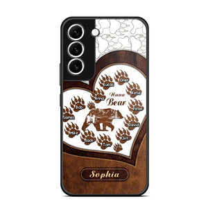 Personalized Grandma Nickname Bear Kid Name Phonecase 3D Printed QTDT1009