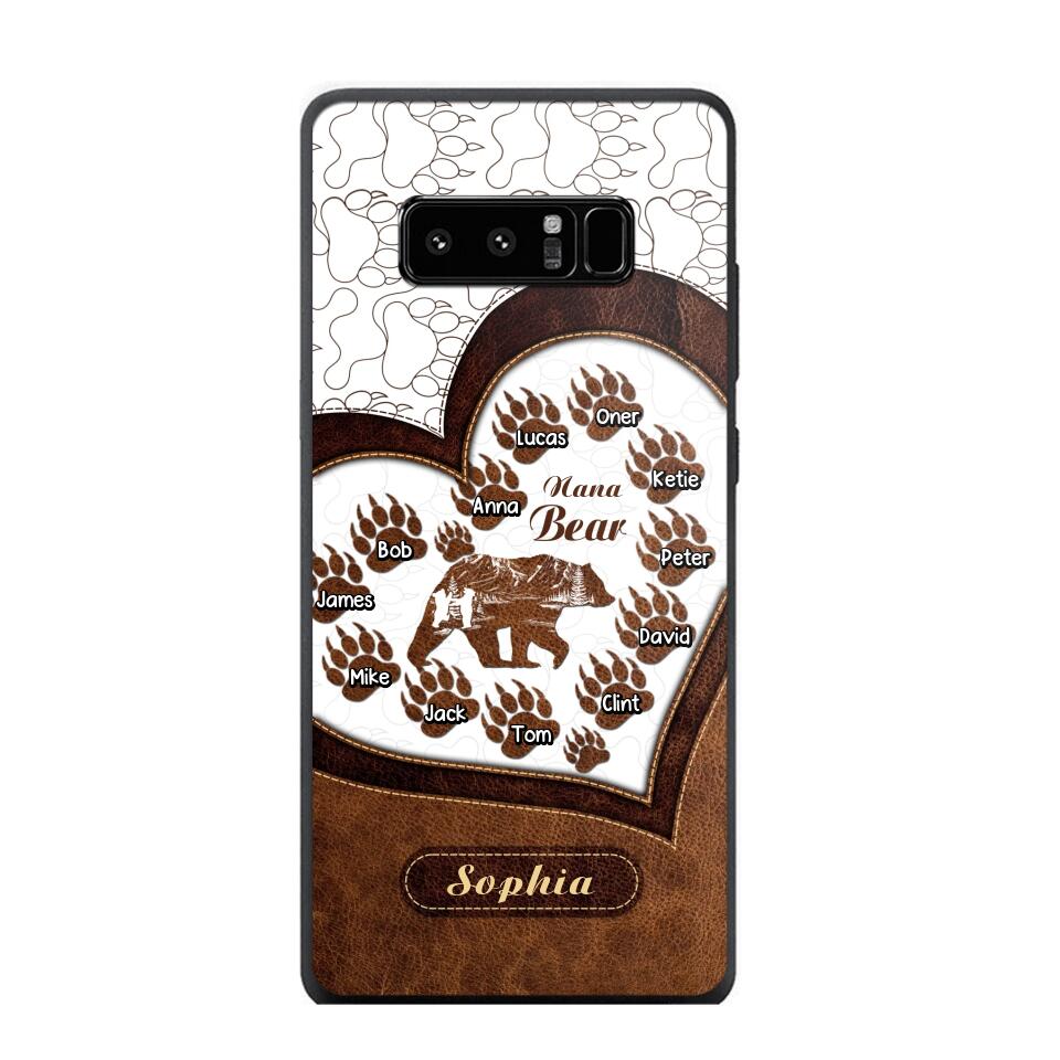 Personalized Grandma Nickname Bear Kid Name Phonecase 3D Printed QTDT1009