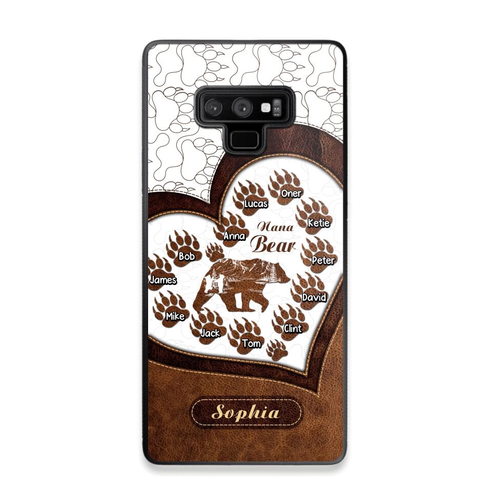 Personalized Grandma Nickname Bear Kid Name Phonecase 3D Printed QTDT1009