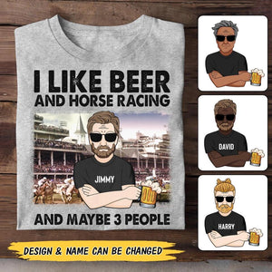 Personalized I Like Beer And Horse Racing And May 3 People Tshirt Printed 22SEP-MA10