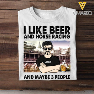 Personalized I Like Beer And Horse Racing And May 3 People Tshirt Printed 22SEP-MA10