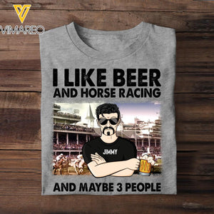 Personalized I Like Beer And Horse Racing And May 3 People Tshirt Printed 22SEP-MA10