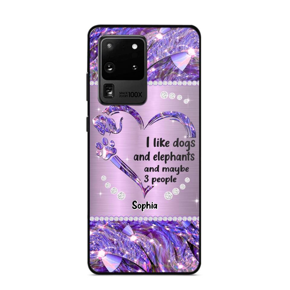 Personalized I Like Dogs And Elephants And Maybe 3 People Phone Case Printed NQVQ1009