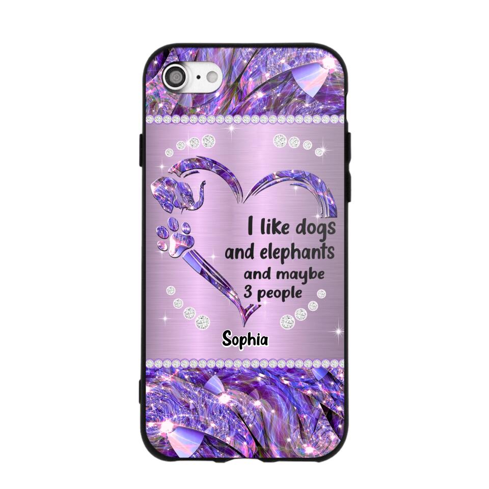 Personalized I Like Dogs And Elephants And Maybe 3 People Phone Case Printed NQVQ1009