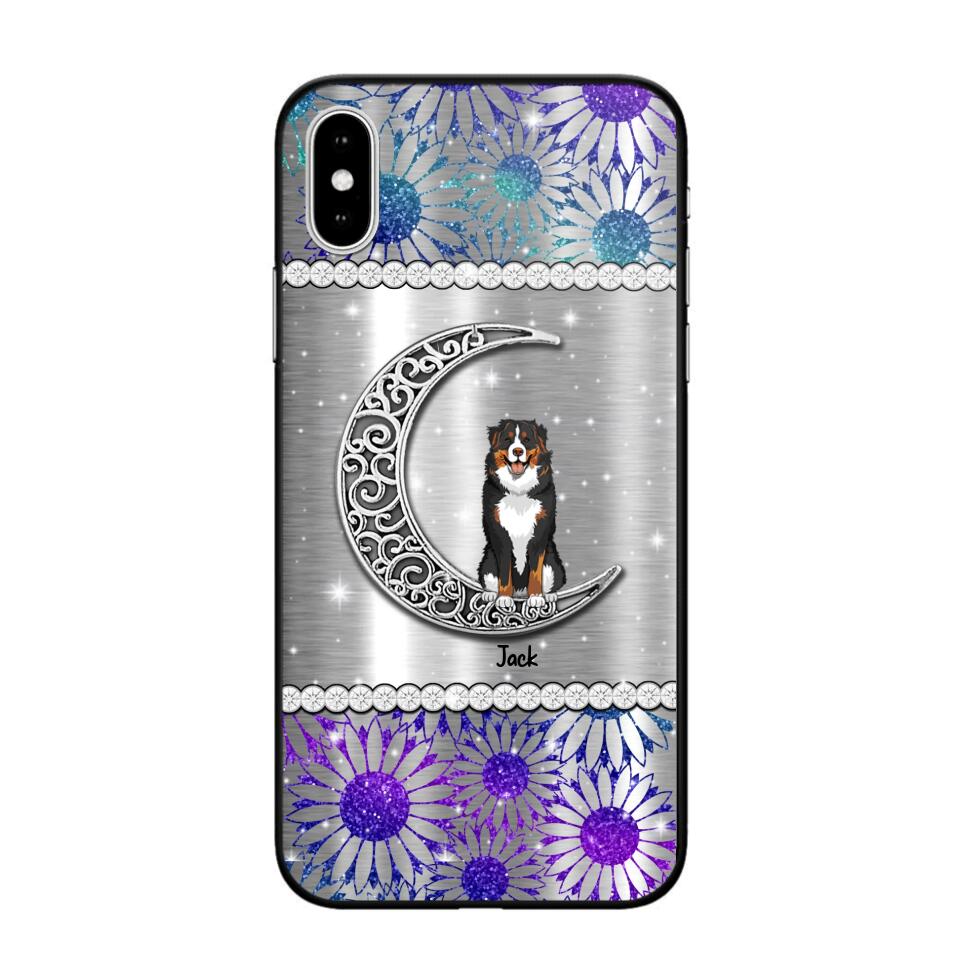 Personalized Dog Lover Sparkling Color Phone Case Printed 22SEP-MA10