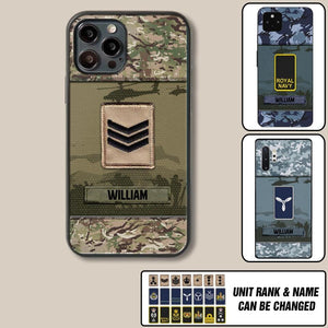 Personalized British Veterans/Soldier Camo Phone Case Printed 22SEP-DT12