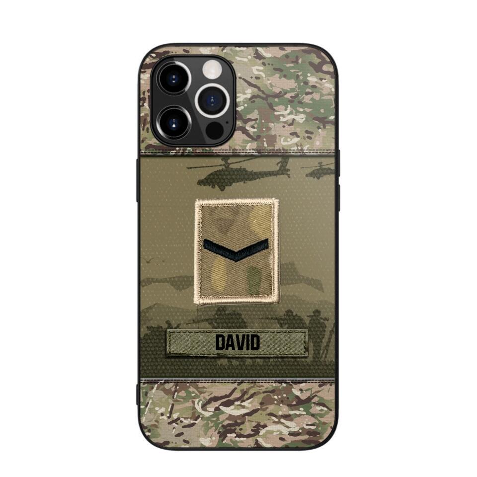 Personalized British Veterans/Soldier Camo Phone Case Printed 22SEP-DT12