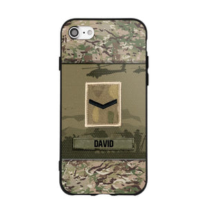 Personalized British Veterans/Soldier Camo Phone Case Printed 22SEP-DT12