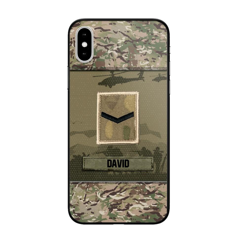 Personalized British Veterans/Soldier Camo Phone Case Printed 22SEP-DT12