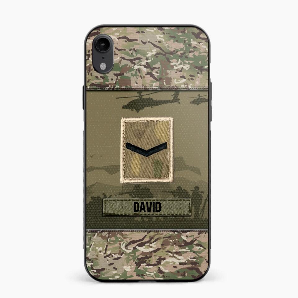 Personalized British Veterans/Soldier Camo Phone Case Printed 22SEP-DT12