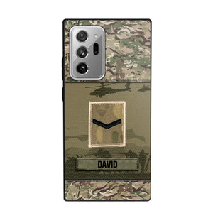 Personalized British Veterans/Soldier Camo Phone Case Printed 22SEP-DT12