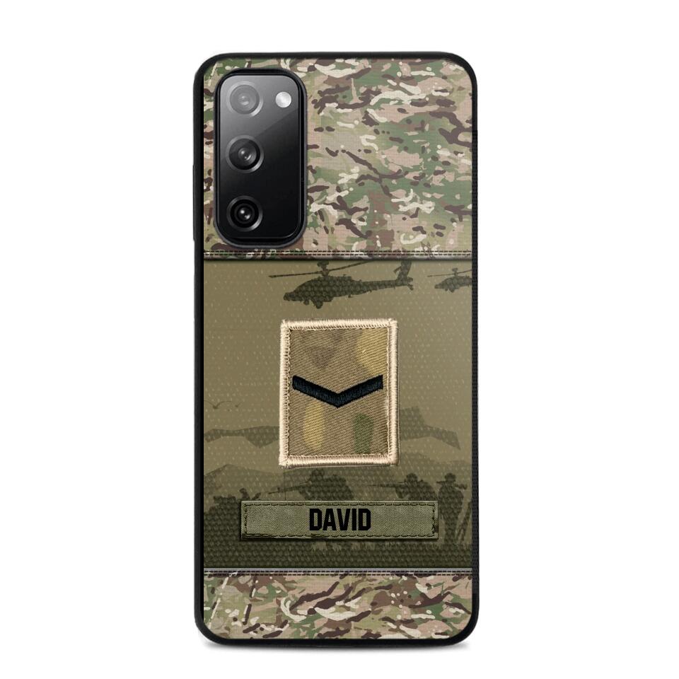 Personalized British Veterans/Soldier Camo Phone Case Printed 22SEP-DT12