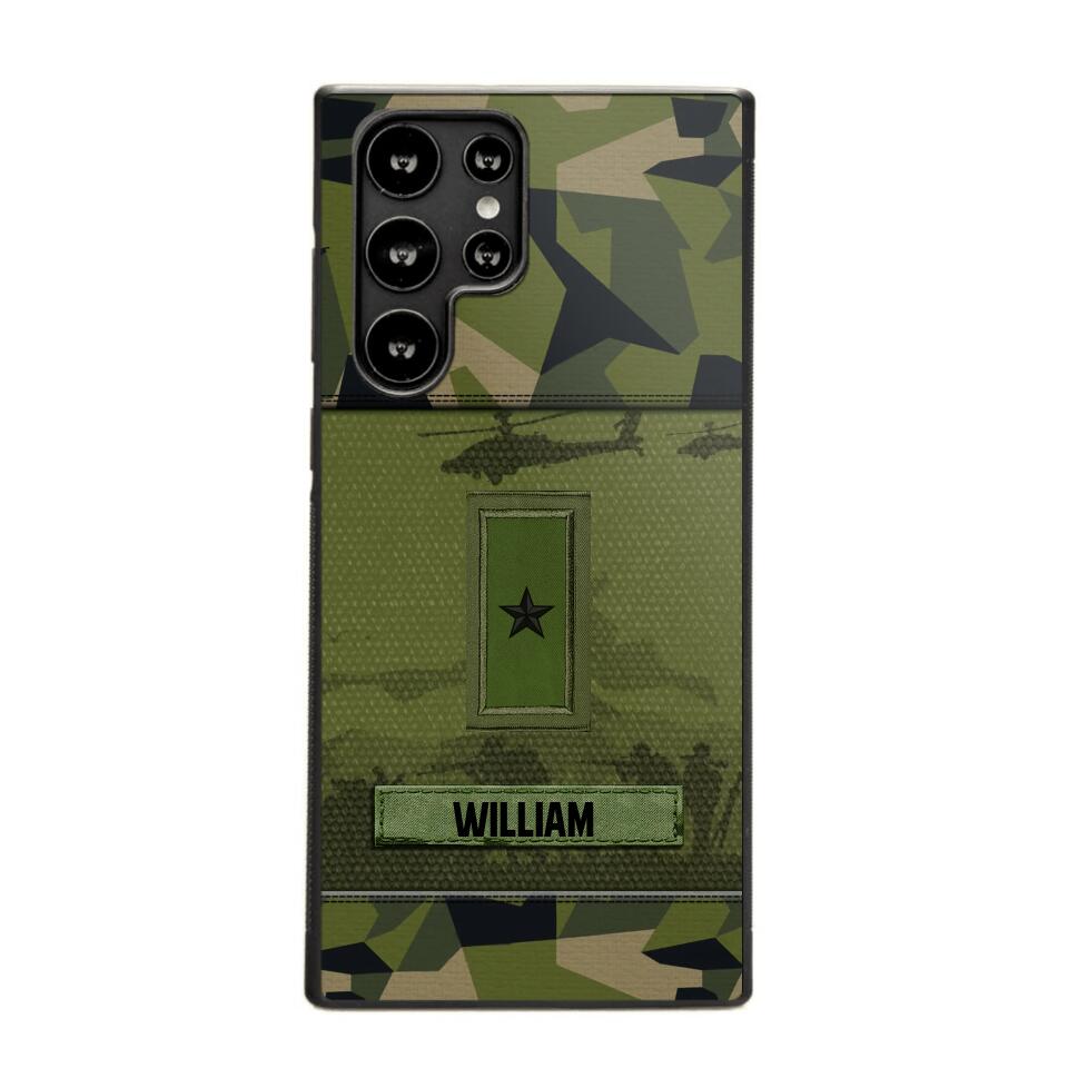 Personalized Swedish Veterans/Soldier Camo Phone Case Printed 22SEP-DT12