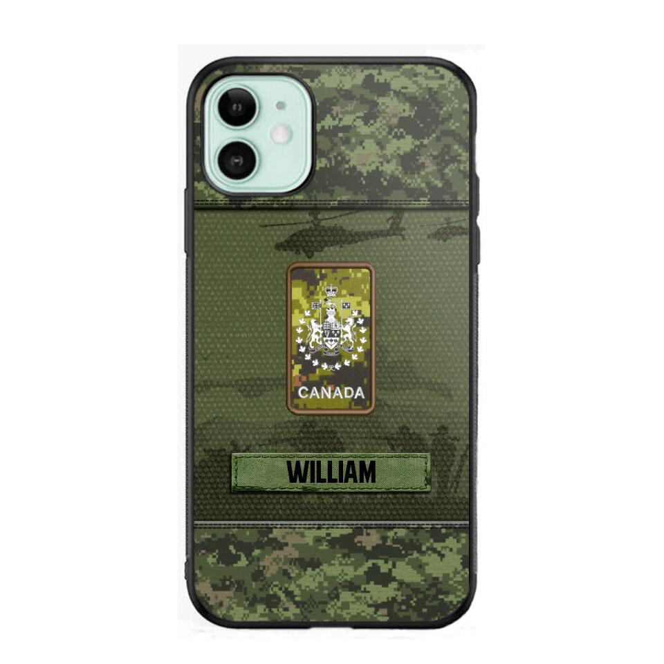 Personalized Canadian Veterans/Soldier Camo Phone Case Printed 22SEP-DT12