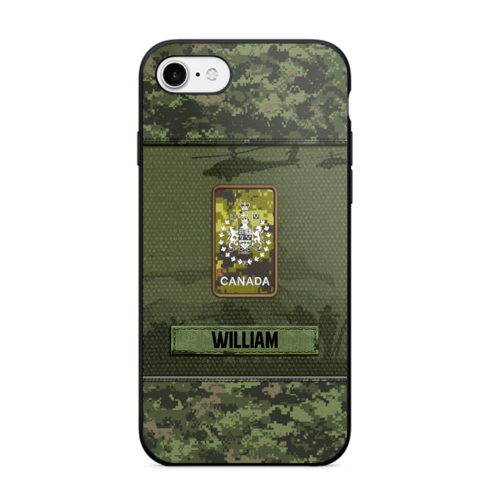 Personalized Canadian Veterans/Soldier Camo Phone Case Printed 22SEP-DT12