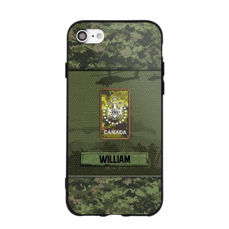 Personalized Canadian Veterans/Soldier Camo Phone Case Printed 22SEP-DT12