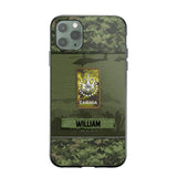 Personalized Canadian Veterans/Soldier Camo Phone Case Printed 22SEP-DT12