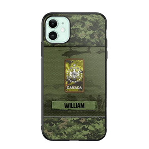 Personalized Canadian Veterans/Soldier Camo Phone Case Printed 22SEP-DT12