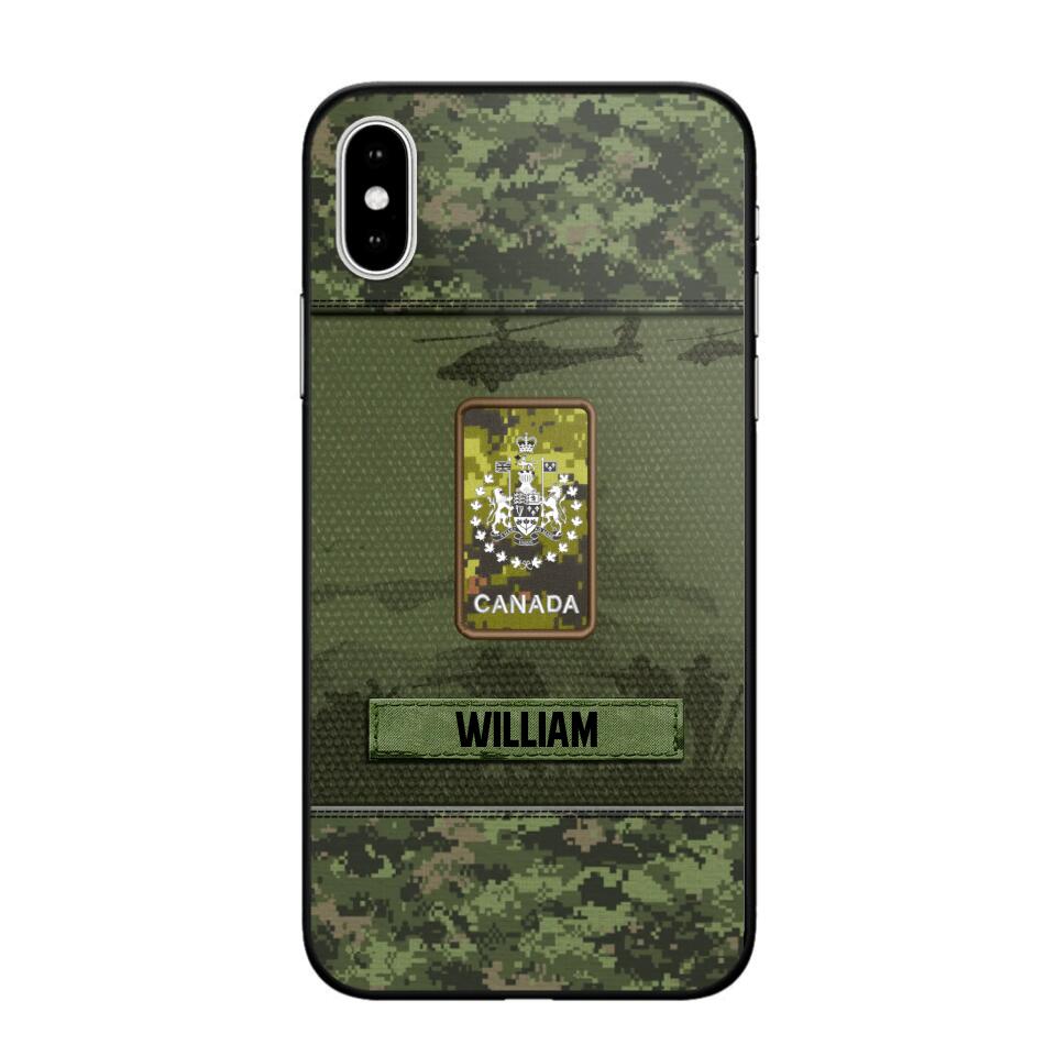 Personalized Canadian Veterans/Soldier Camo Phone Case Printed 22SEP-DT12