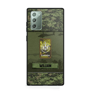 Personalized Canadian Veterans/Soldier Camo Phone Case Printed 22SEP-DT12