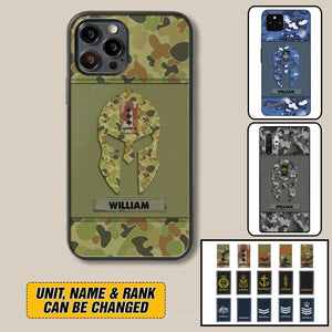 Personalized Australian Veterans/Soldier Spartan Camo Phone Case Printed 22SEP-HY12