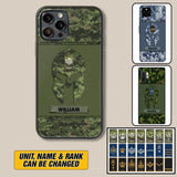 Personalized Canadian Veterans/Soldier Spartan Camo Phone Case Printed 22SEP-HY12