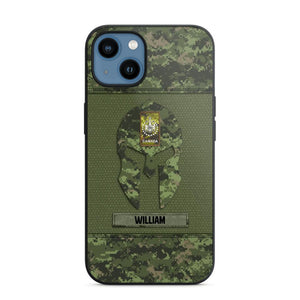 Personalized Canadian Veterans/Soldier Spartan Camo Phone Case Printed 22SEP-HY12