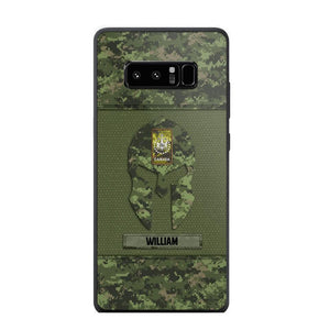 Personalized Canadian Veterans/Soldier Spartan Camo Phone Case Printed 22SEP-HY12