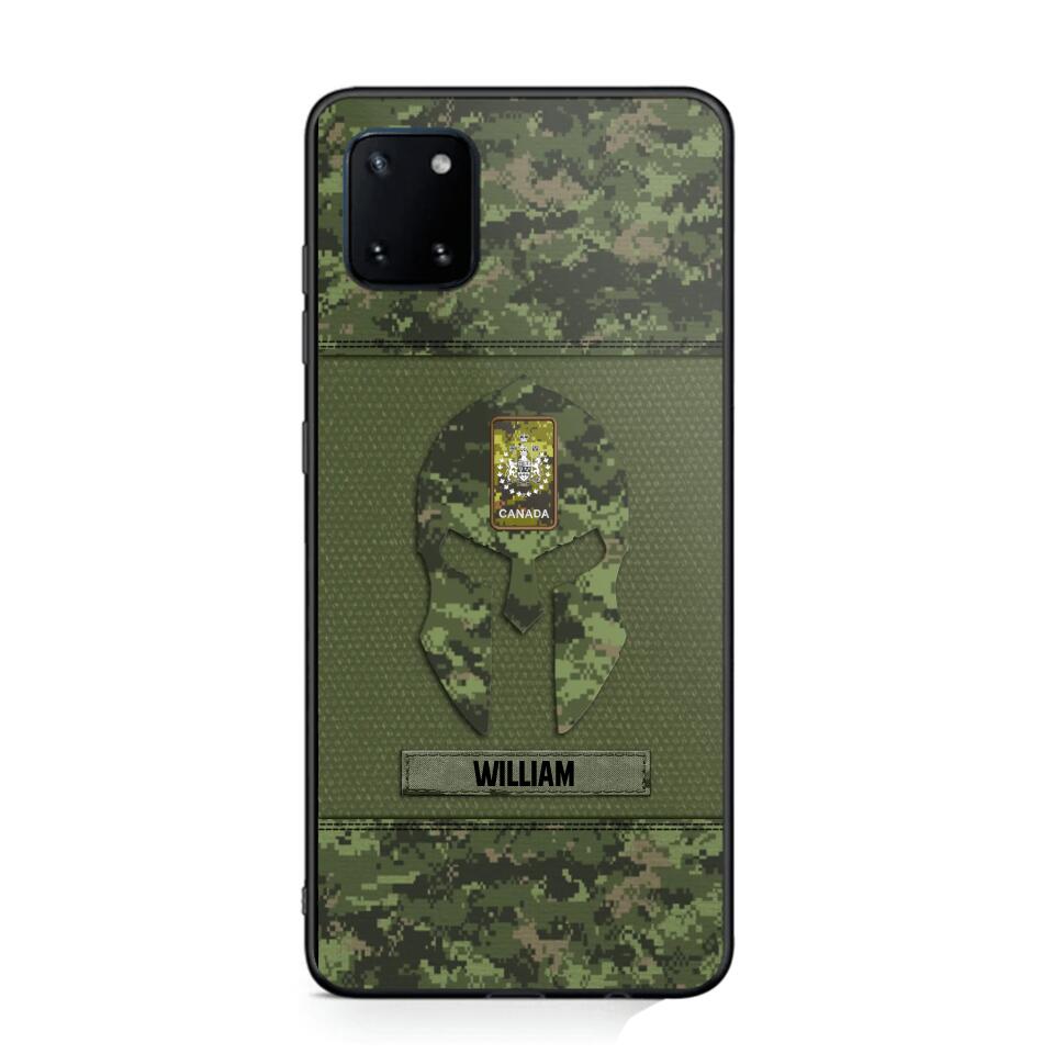 Personalized Canadian Veterans/Soldier Spartan Camo Phone Case Printed 22SEP-HY12