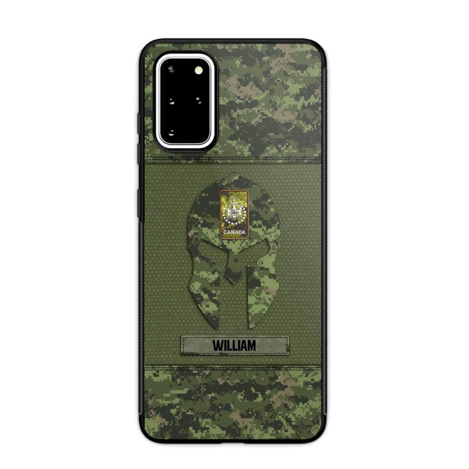 Personalized Canadian Veterans/Soldier Spartan Camo Phone Case Printed 22SEP-HY12